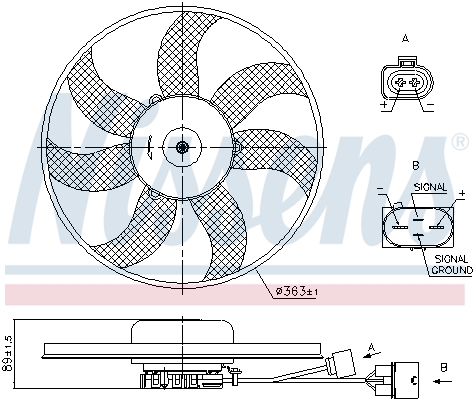 Ventilateur de refroidissement du moteur NISSENS 850021