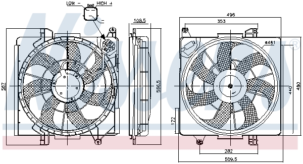 Ventilateur de refroidissement du moteur NISSENS 850039