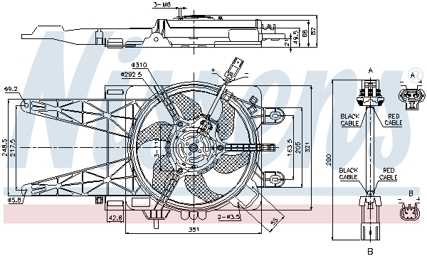 Ventilateur de refroidissement du moteur NISSENS 85051