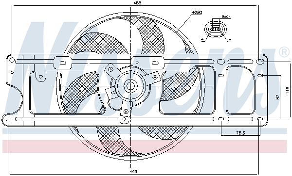 Ventilateur de refroidissement du moteur NISSENS 85253