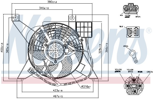 Ventilateur de refroidissement du moteur NISSENS 85476