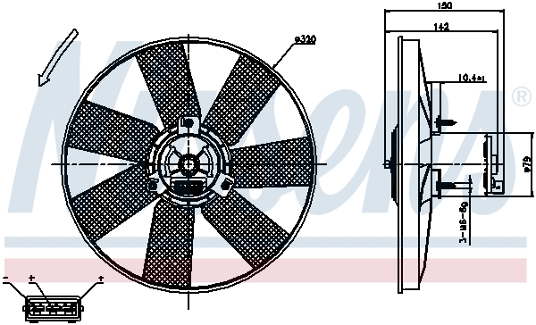 Ventilateur de refroidissement du moteur NISSENS 85538