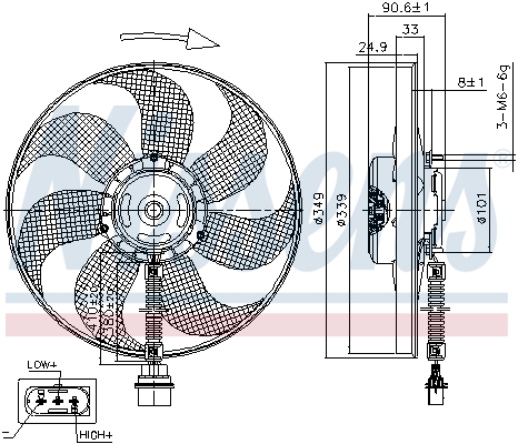 Ventilateur de refroidissement du moteur NISSENS 85544