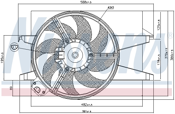 Ventilateur de refroidissement du moteur NISSENS 85583