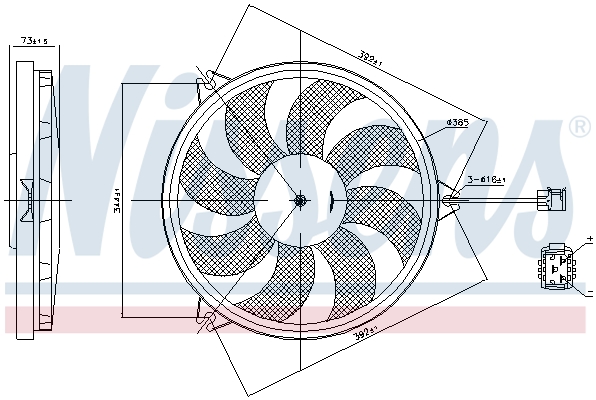 Ventilateur de refroidissement du moteur NISSENS 85607