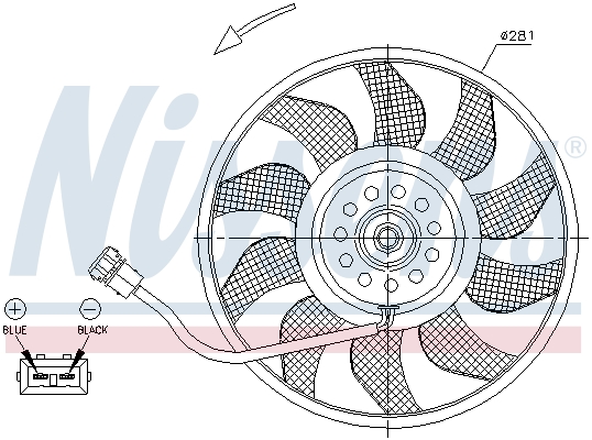 Ventilateur de refroidissement du moteur NISSENS 85618