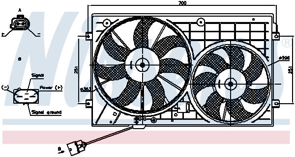 Ventilateur de refroidissement du moteur NISSENS 85644