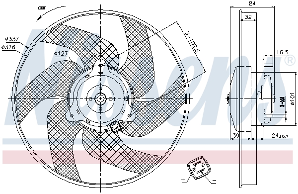 Ventilateur de refroidissement du moteur NISSENS 85666