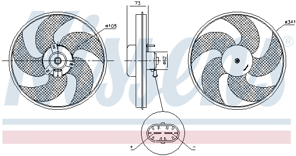 Ventilateur de refroidissement du moteur NISSENS 85672