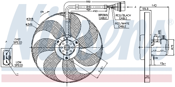 Ventilateur de refroidissement du moteur NISSENS 85683