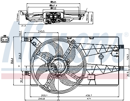 Ventilateur de refroidissement du moteur NISSENS 85693