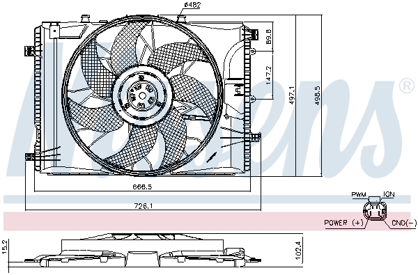 Ventilateur de refroidissement du moteur NISSENS 85740