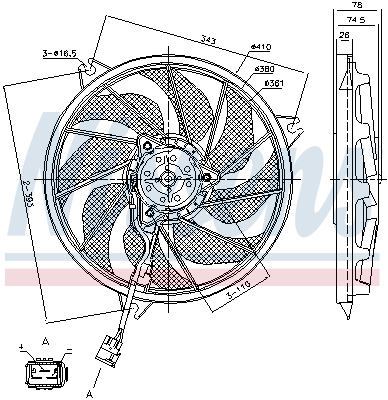 Ventilateur de refroidissement du moteur NISSENS 85787