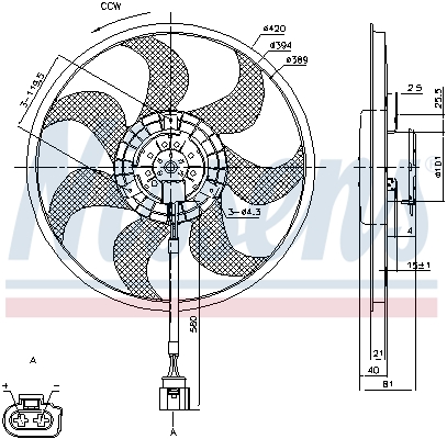 Ventilateur de refroidissement du moteur NISSENS 85805