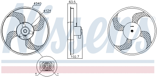 Ventilateur de refroidissement du moteur NISSENS 85928