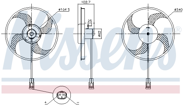 Ventilateur de refroidissement du moteur NISSENS 85947