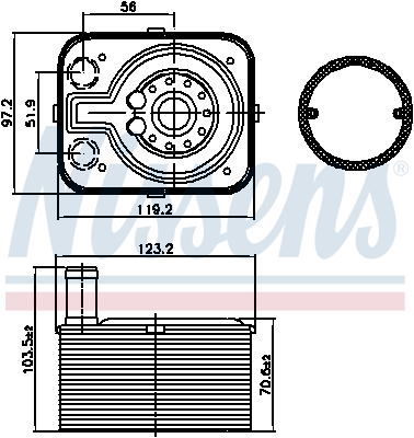 Radiateur d'huile NISSENS 90655