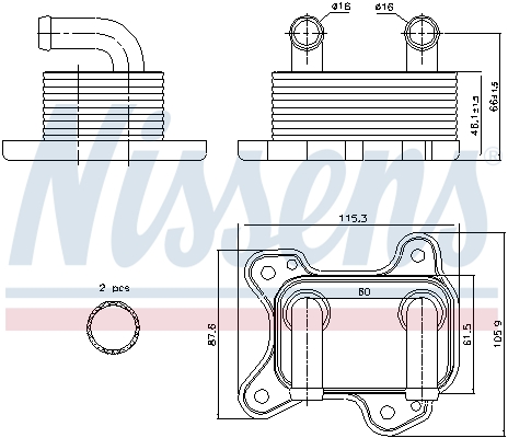 Radiateur d'huile NISSENS 90682