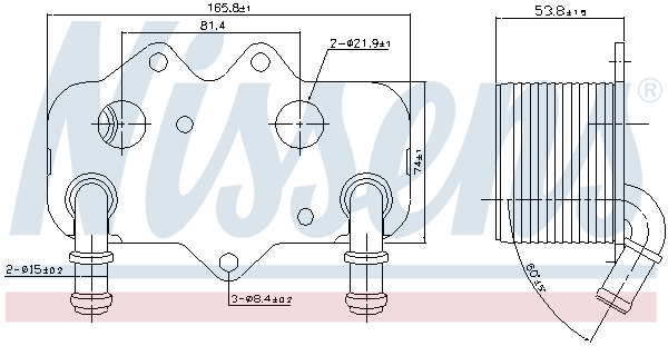 Radiateur d'huile NISSENS 90781