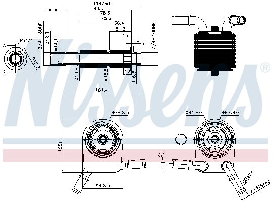 Radiateur d'huile NISSENS 90849