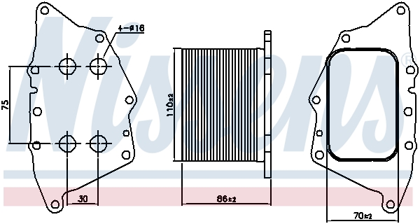 Radiateur d'huile NISSENS 90862