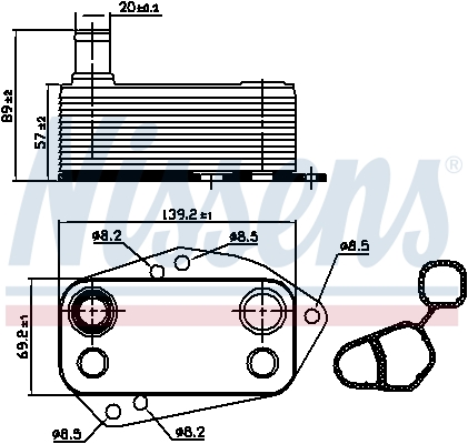 Radiateur d'huile NISSENS 90890