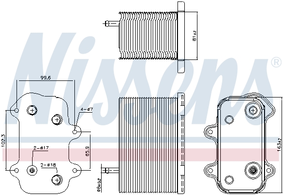 Radiateur d'huile NISSENS 90938