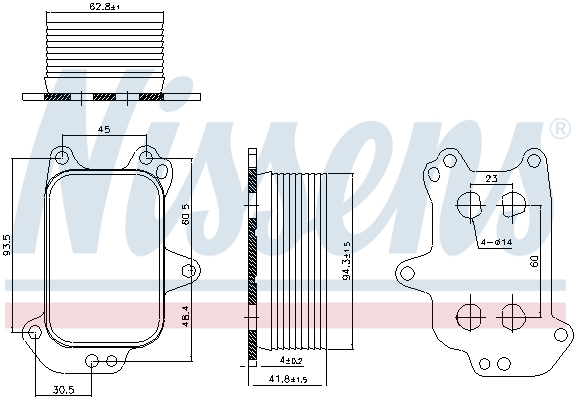 Radiateur d'huile NISSENS 90966