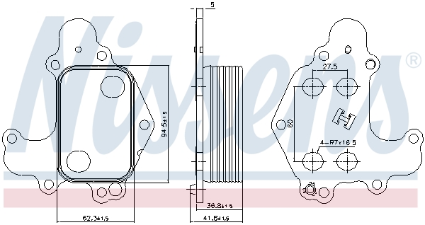 Radiateur d'huile NISSENS 90968