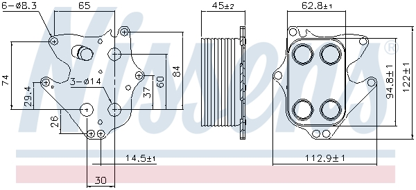 Radiateur d'huile NISSENS 90990