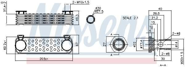 Radiateur d'huile NISSENS 90997