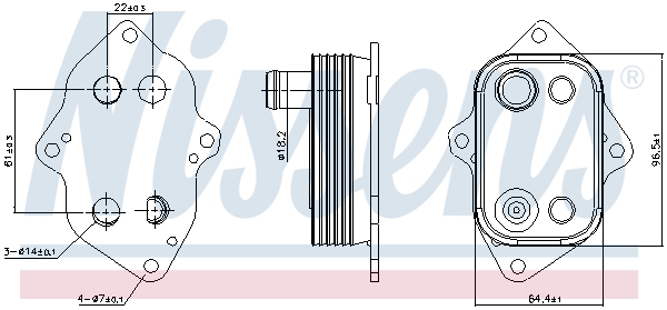 Radiateur d'huile NISSENS 91103