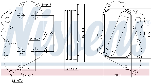 Radiateur d'huile NISSENS 91108