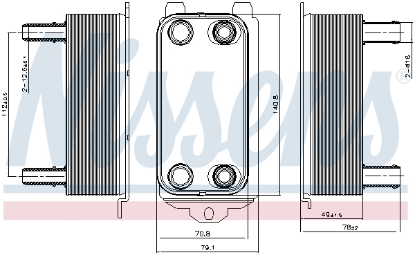 Radiateur d'huile de boîte automatique NISSENS 91116