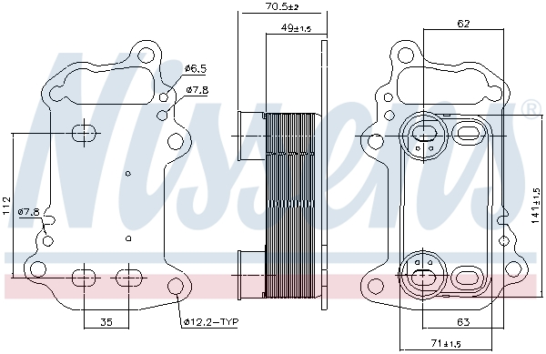 Radiateur d'huile NISSENS 91151