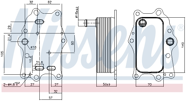 Radiateur d'huile NISSENS 91165