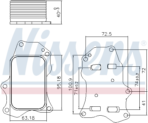 Radiateur d'huile NISSENS 91234