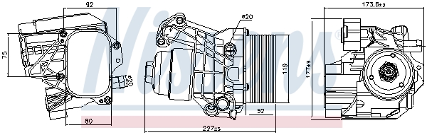 Radiateur d'huile NISSENS 91312