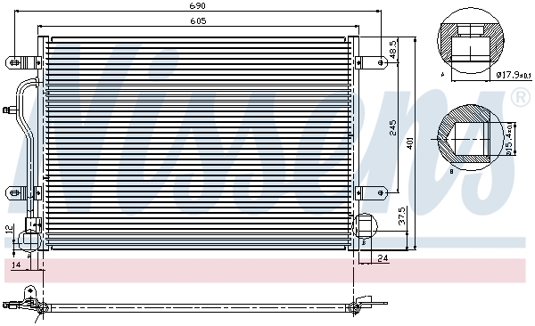 Condenseur de climatisation NISSENS 94665