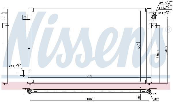 Condenseur de climatisation NISSENS 94717