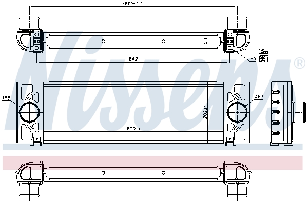 Intercooler (échangeur) NISSENS 96066