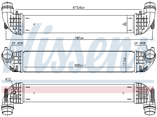 Intercooler (échangeur) NISSENS 96140