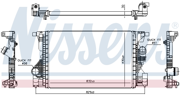 Intercooler (échangeur) NISSENS 961559