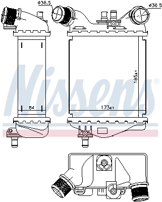 Intercooler (échangeur) NISSENS 96167