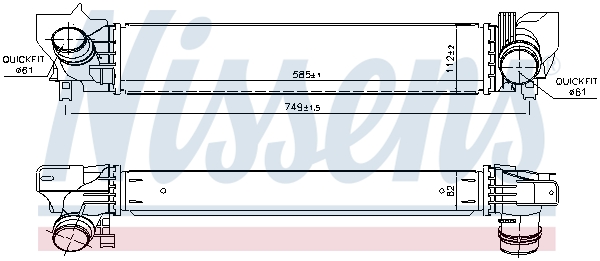 Intercooler (échangeur) NISSENS 96379