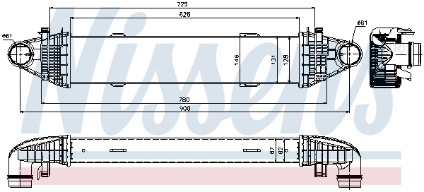 Intercooler (échangeur) NISSENS 96535