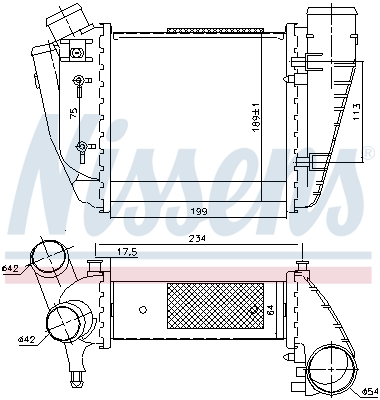 Intercooler (échangeur) NISSENS 96678