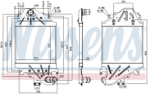 Intercooler (échangeur) NISSENS 96791