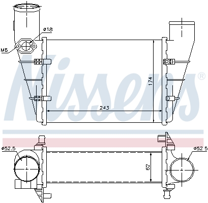 Intercooler (échangeur) NISSENS 96896