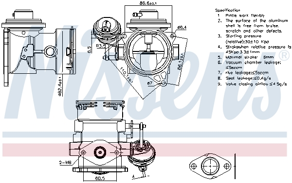 Vanne EGR NISSENS 98268